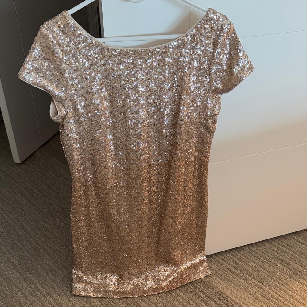 White House black market sequin shift dress NWT